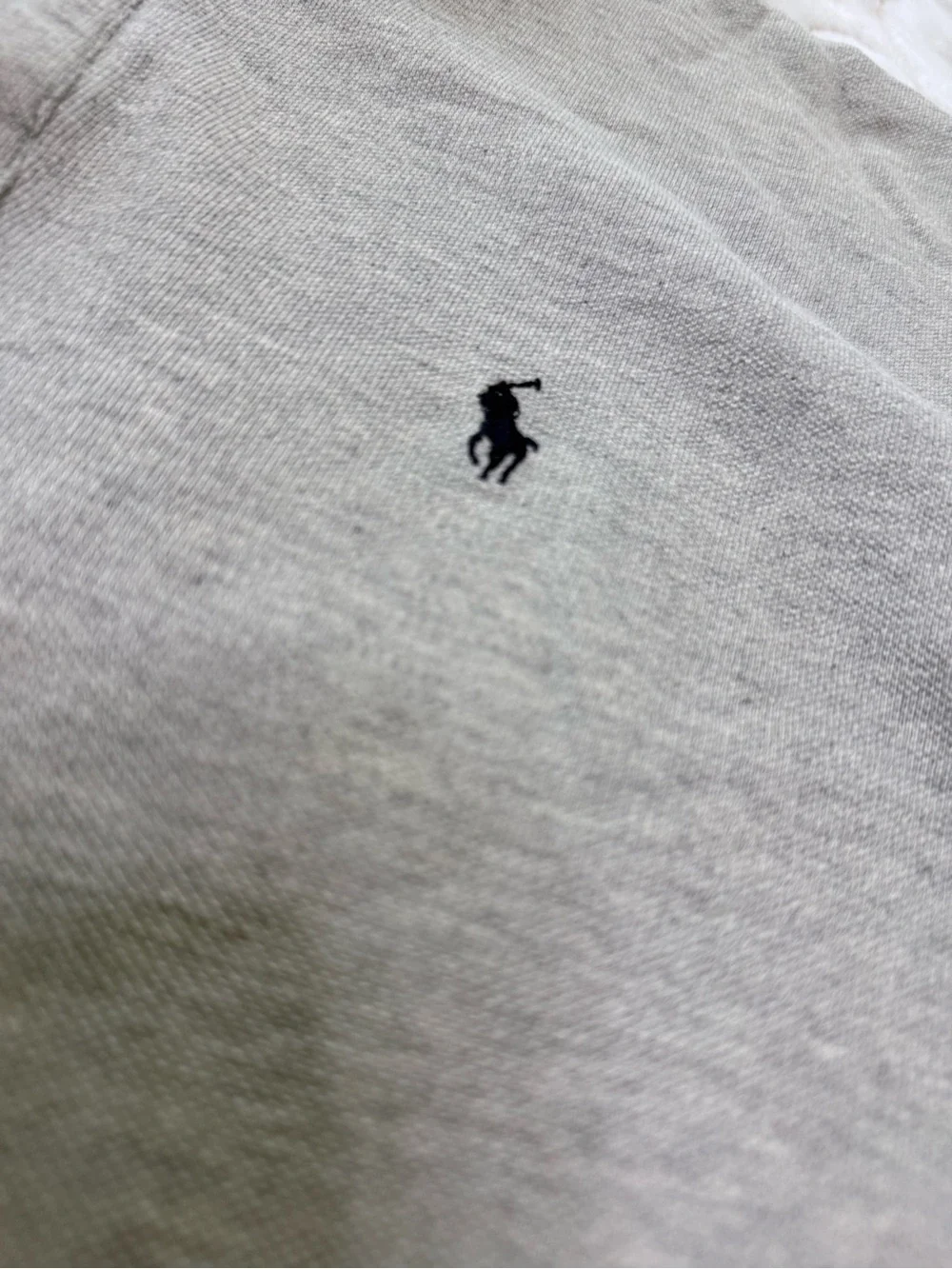Ralph Lauren Light Gray Polo with Navy Pony